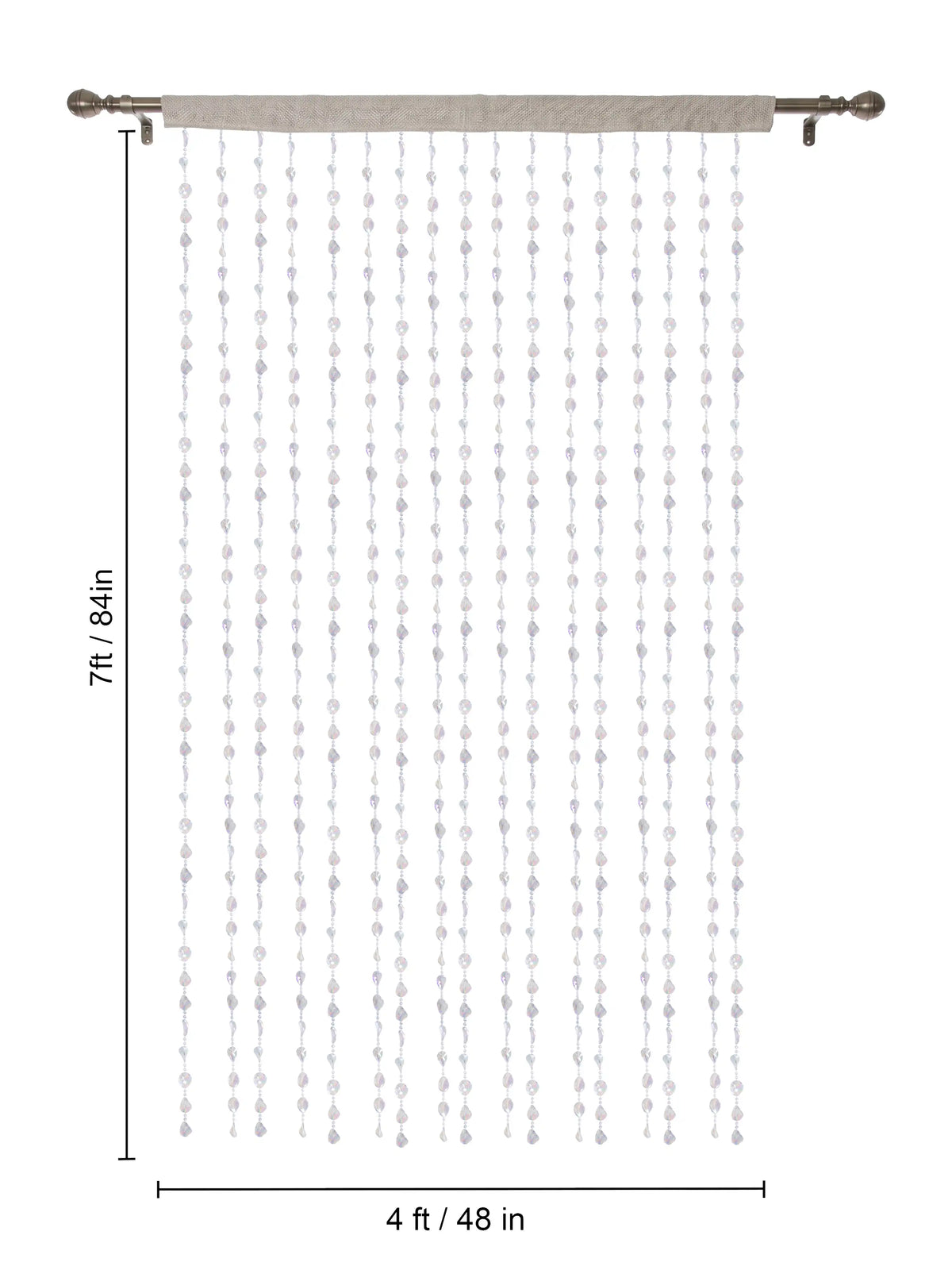 Atoz Home Decor Leaf Beaded Room Divider Curtain |4x7 ft.