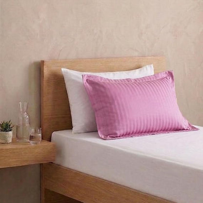 AtoZ Home Decor Cotton Pillow & Strips Pillow Cover Combo Set (68 x 45 cm)