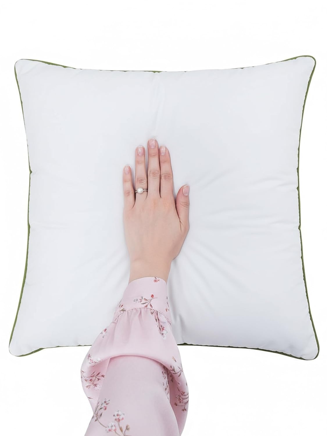 Fiber Cushion | Soft & Supportive White Cushion for Sofa, Bed & Chair | 18x18 Inch