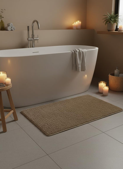 Ultra Soft Plush Bathroom Rug Bath Mat – 50 × 80 cm (100% Polyester)