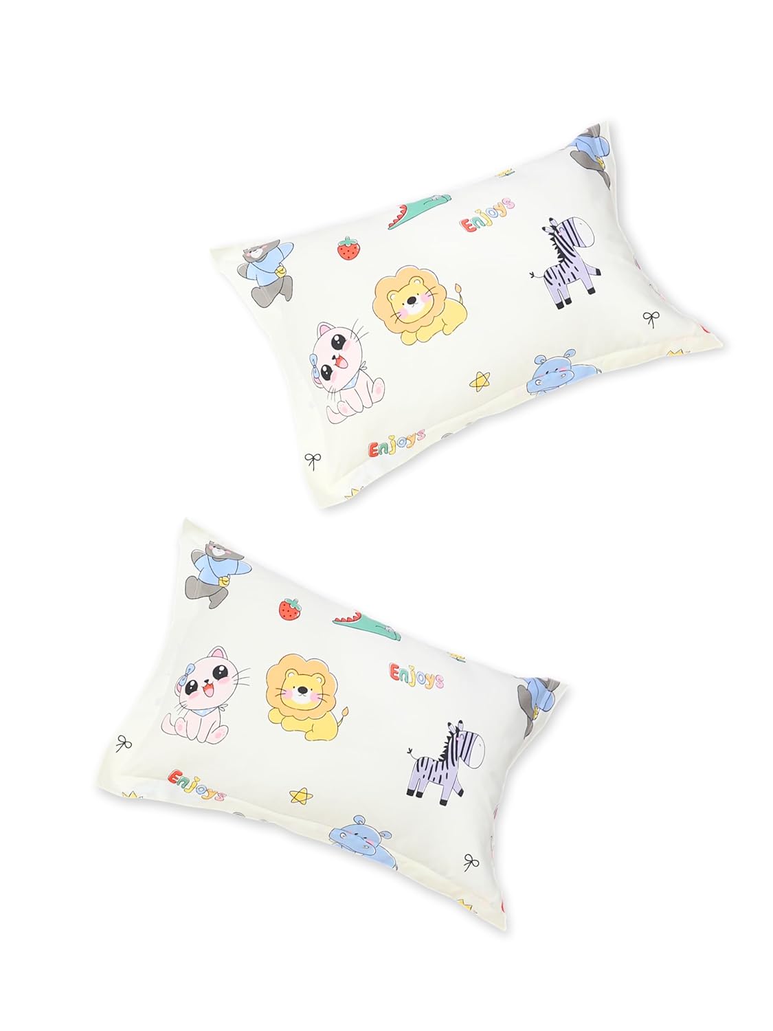 Playful Cartoon Animal Zoo Kids 100% Cotton Bedsheet Set