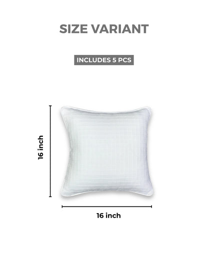 Polyester Cushion Covers with Concealed Zipper (Set of 5)