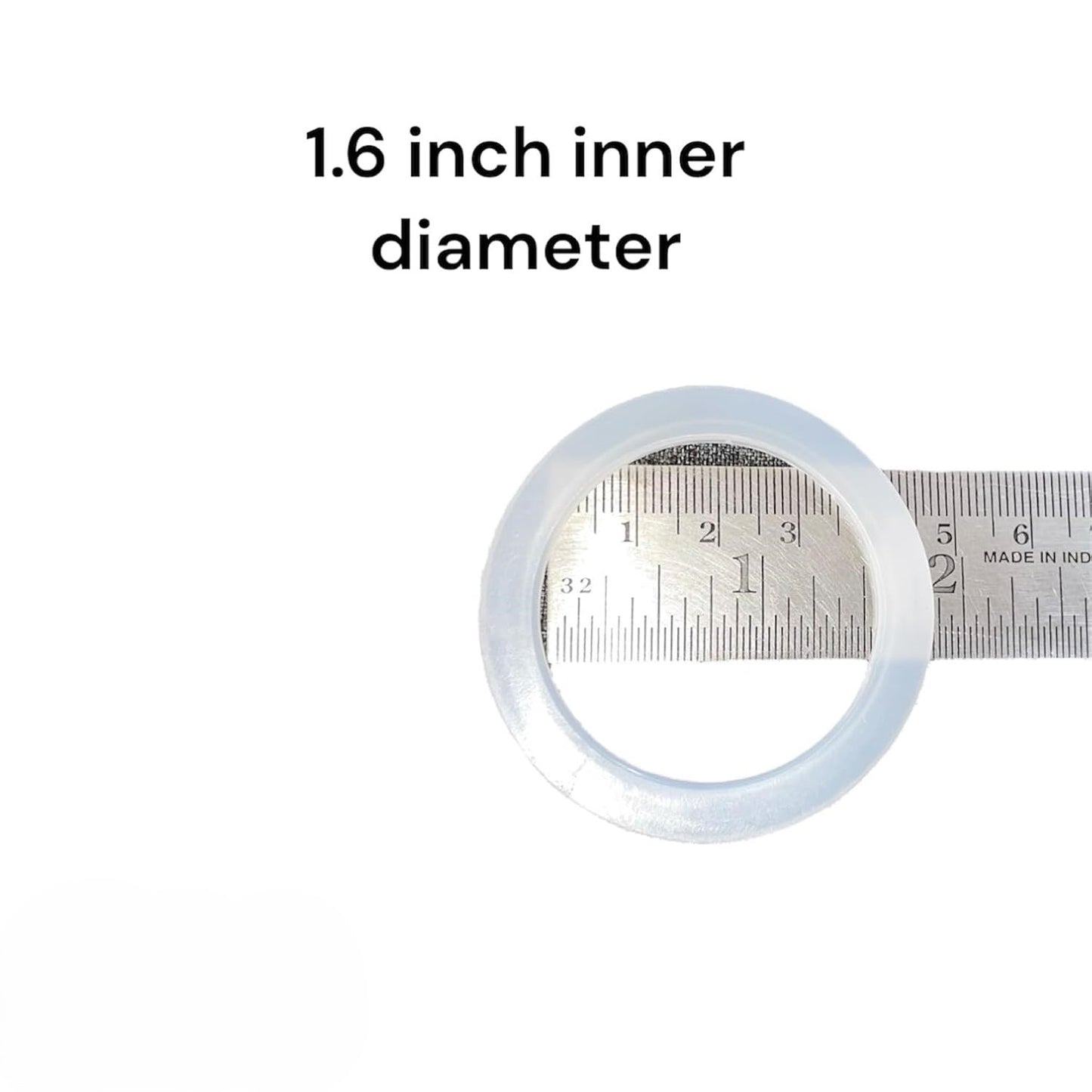 Flexible Transparent Curtain Eyelet Rings with Backlock (24pcs, 1.6")
