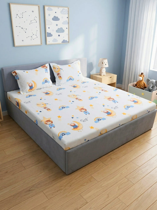 Teddy Sweet Dreams 100% Cotton Kids King Bedsheet Set