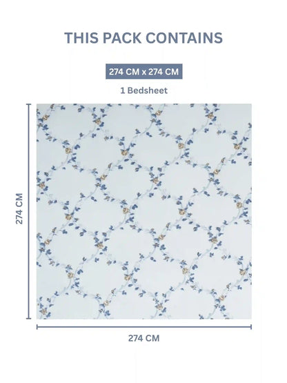 Atoz Home Decor Selfie King 100% Cotton King Size Bedsheet Set (210 TC)