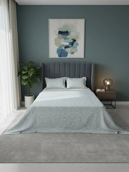 Soft Feel, Elegant Damask Pattern King Bed Sheet Set – 100% Cotton (300 TC)