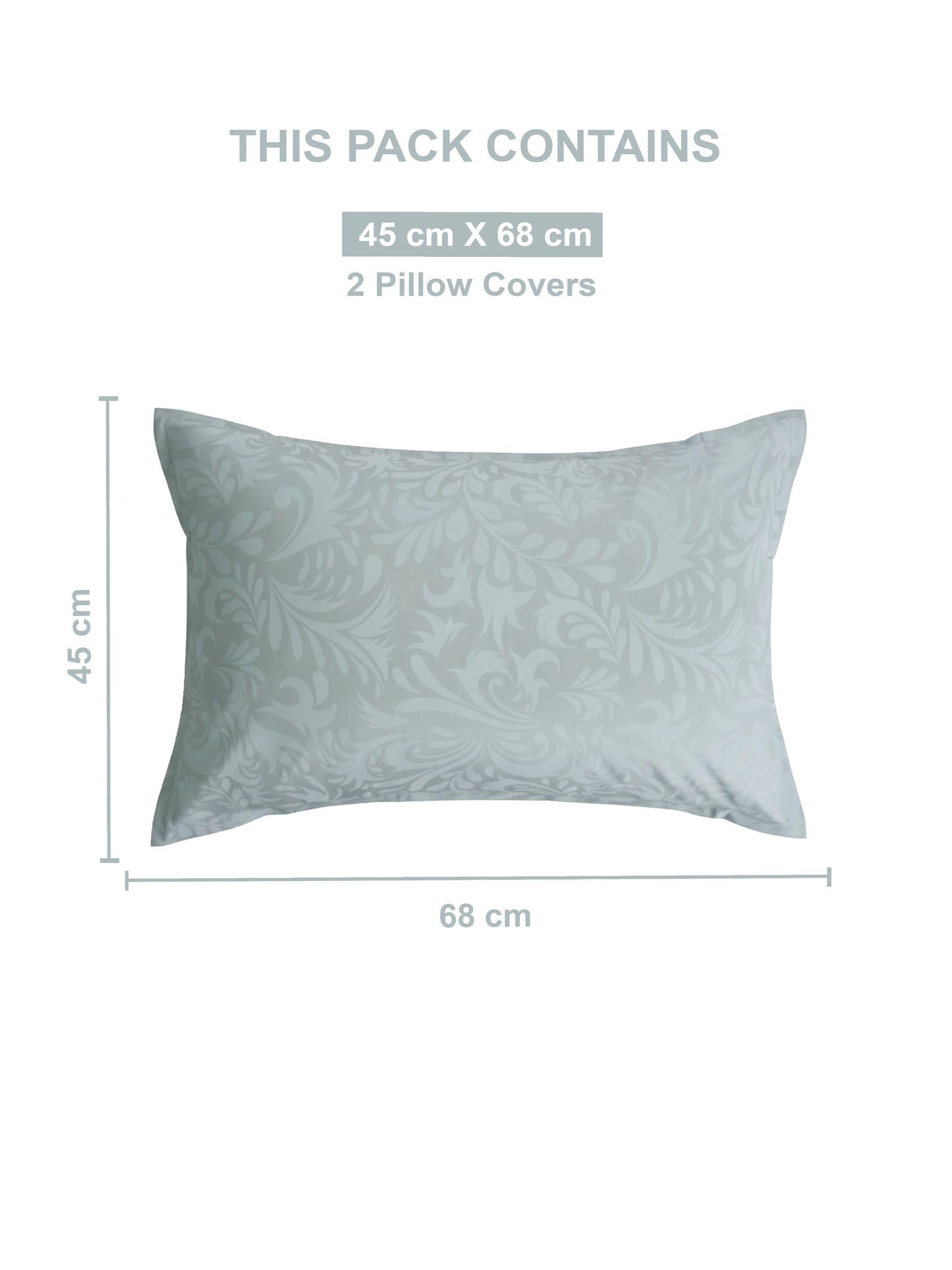 Soft Feel, Elegant Damask Pattern King Bed Sheet Set – 100% Cotton (300 TC)