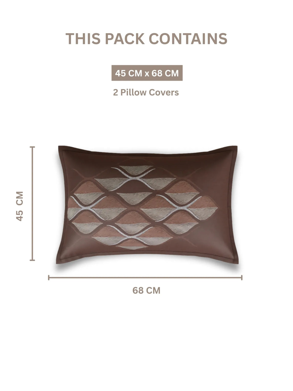 Soft Feel, Ogee Pattern King Bed Sheet Set with 2 Pillow Cases – 100% Cotton (300 TC)