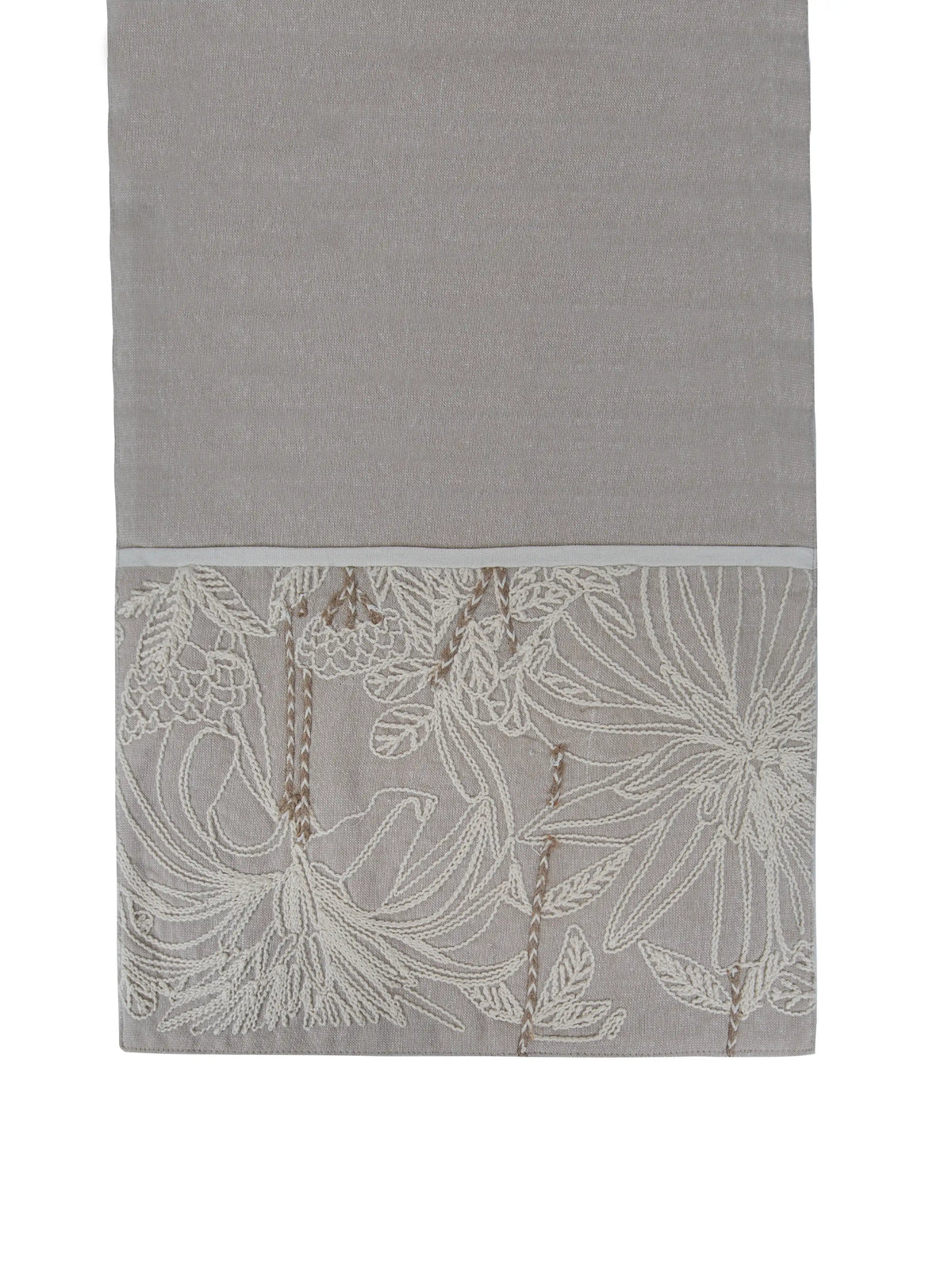 AtozHomeDecor Cotton Linen Table Runner | Printed & Embroidered | 14x72" / 16x72"