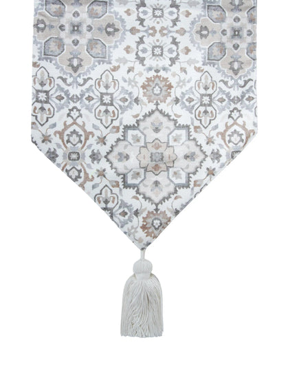 AtozHomeDecor Cotton Linen Table Runner | Printed & Embroidered | 14x72" / 16x72"