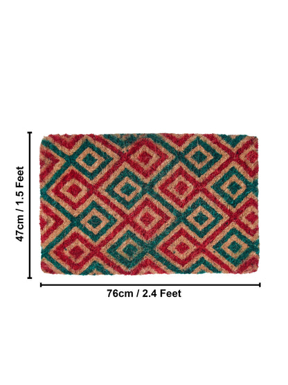 AtoZ Home Decor Geometric Diamond Coir Doormat (75x45 cm)