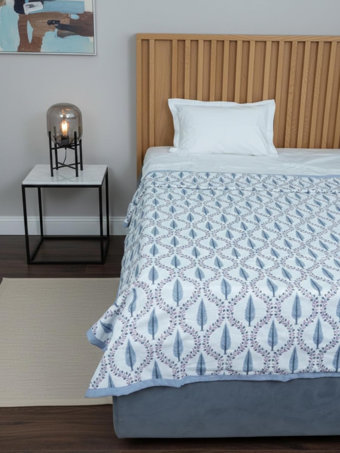 AtoZ Home Decor Royal Motif Reversible Cotton Single Dohar (147 x 220 CM)
