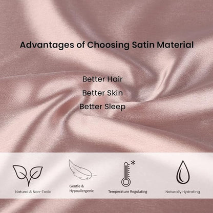 Mush Silk Satin Pillow Cover Set of 2 for Hair & Skin Care