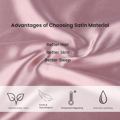 Mush Silk Satin Pillow Cover Set of 2 for Hair & Skin Care
