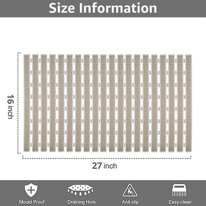 Non Slip Shower Mat to use in Shower and Bath Tub | Size -27x16 inches