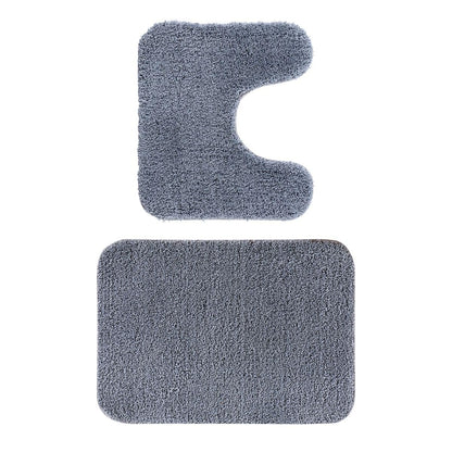 Super Absorbent Anti-Skid Soft Bath Mat & Contour Set | Set Of 2