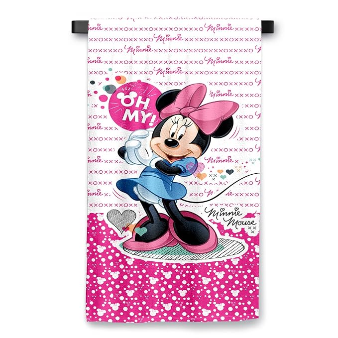 Sassoon Disney Minnie Mouse 100% Cotton Printed Kids Bath Towel (60 cm x 120 cm)