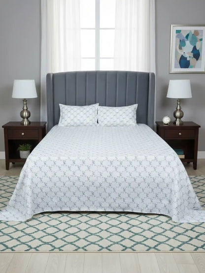 AtoZ Home Decor Selfie King 100% Cotton King Size Bedsheet Set | 210 TC