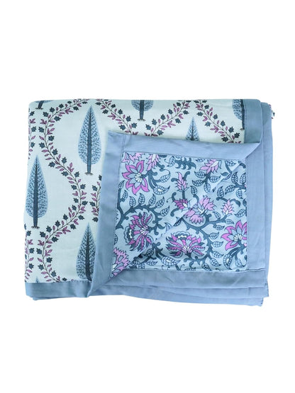 AtoZ Home Decor Royal Motif Reversible Cotton Single Dohar (147 x 220 CM)