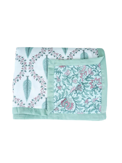 AtoZ Home Decor Royal Motif Reversible Cotton Single Dohar (147 x 220 CM)