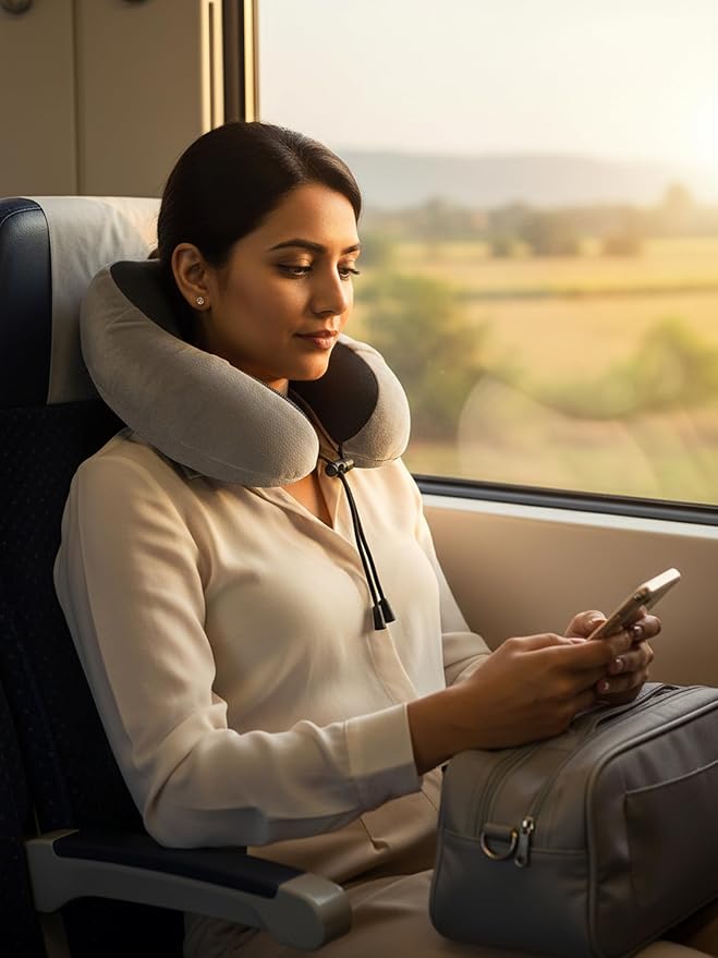 AtoZ Home Decor Memory Foam Travel Neck Support Pillow