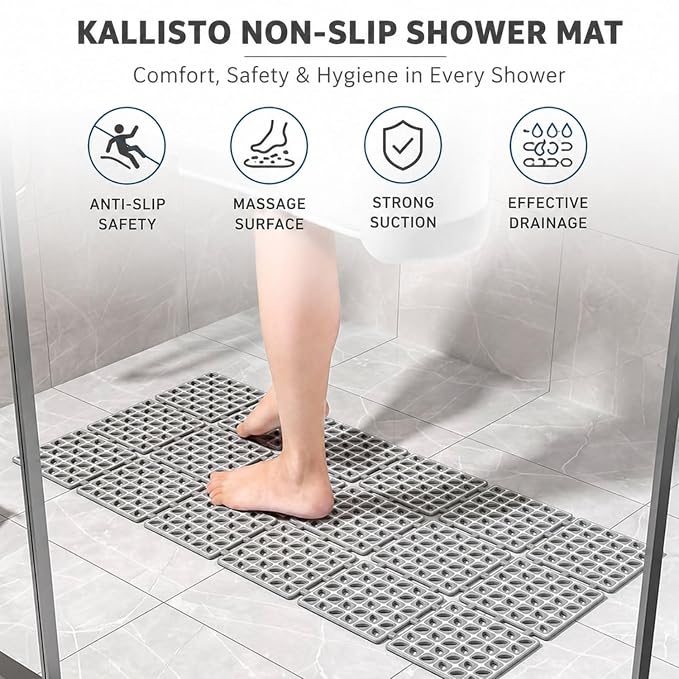 Atoz Home Decor Foldable Anti-Slip Rubber Shower Mat (40 x 66 cm)