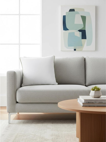 Fiber Cushion | Soft & Supportive White Cushion for Sofa, Bed & Chair | 18x18 Inch