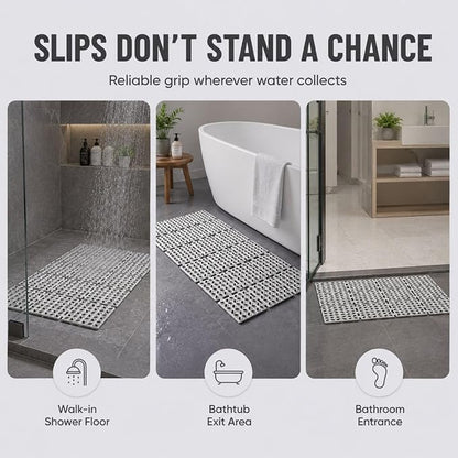 Atoz Home Decor Foldable Anti-Slip Rubber Shower Mat (40 x 66 cm)