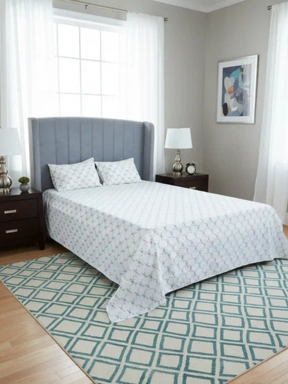 Atoz Home Decor Selfie King 100% Cotton King Size Bedsheet Set (210 TC)