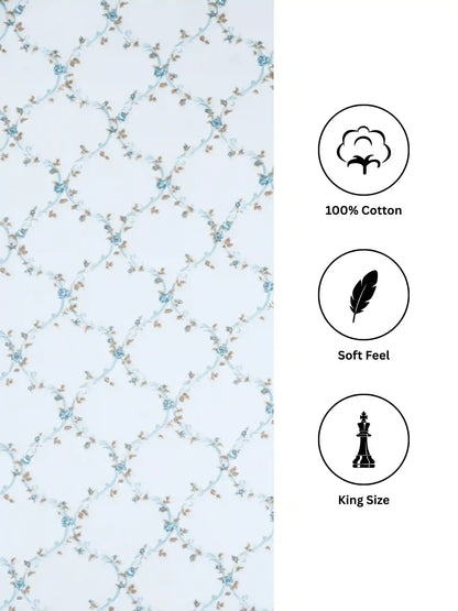 Atoz Home Decor Selfie King 100% Cotton King Size Bedsheet Set (210 TC)
