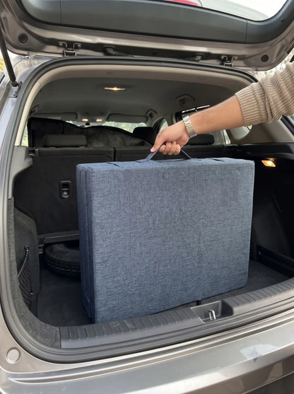 AtoZ Home Decor Portable Folding Floor Mattress & Guest Bed | Cotton Rich Cover