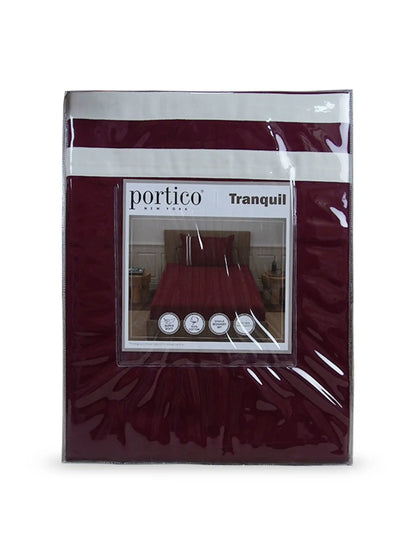 Atoz Home Decor 250 TC Tranquil Cotton Bedsheet Set with Striped Trim