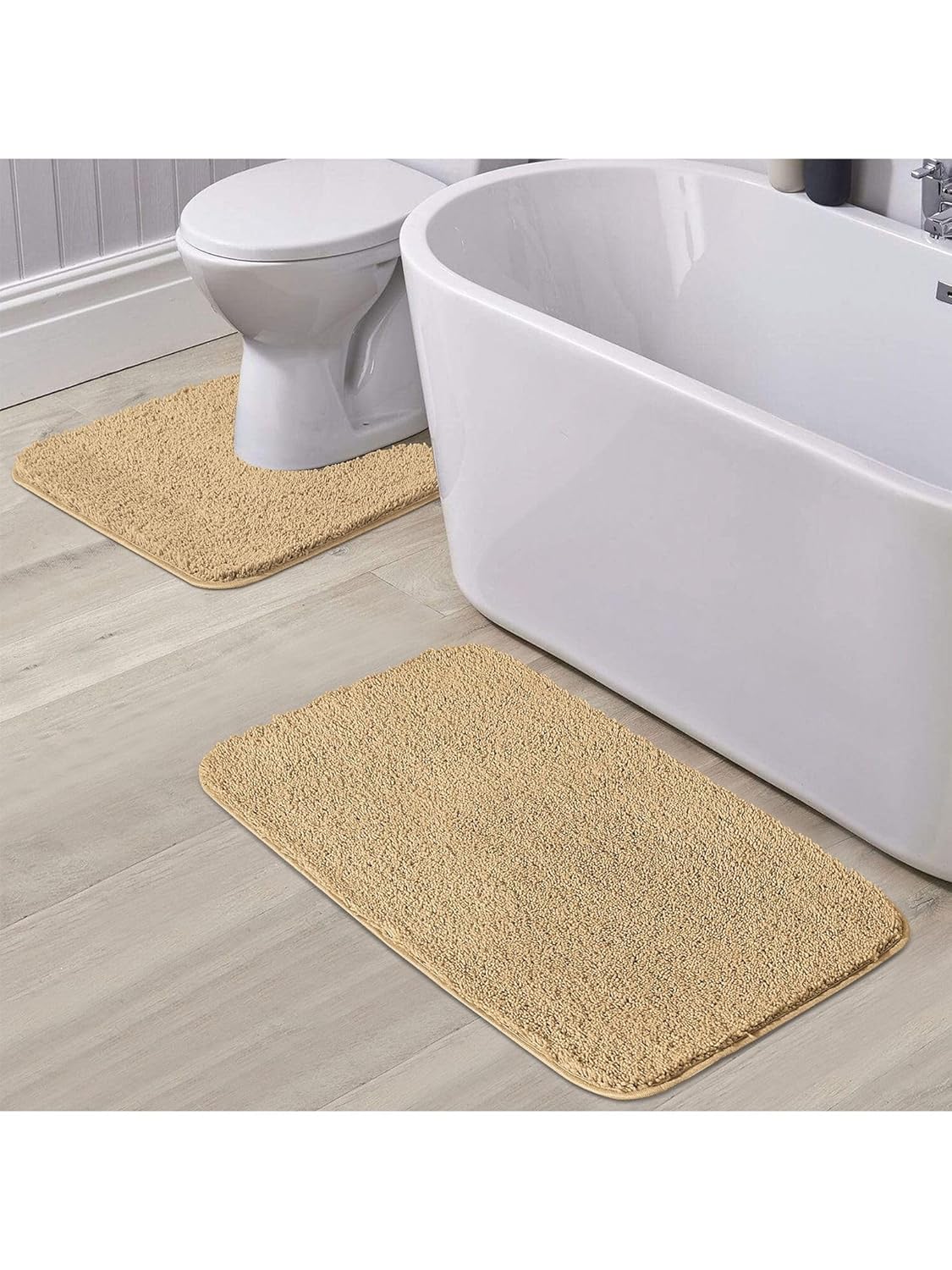 Super Absorbent Anti-Skid Soft Bath Mat & Contour Set | Set Of 2