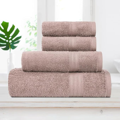 MyTRIDENT Carnival 100% Cotton 450 GSM Towel Set for Gifting (4 Piece Set)