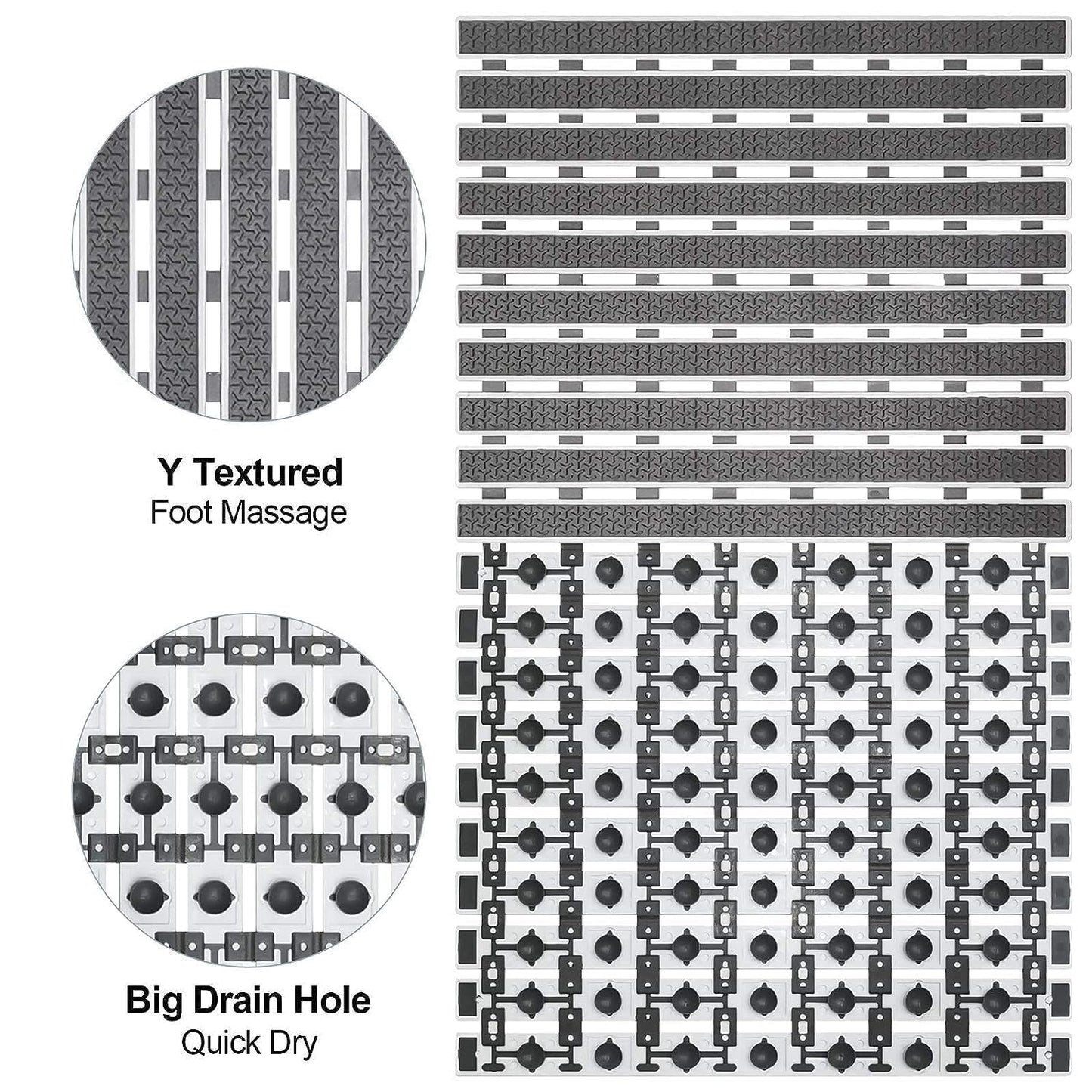Non Slip Shower Mat to use in Shower and Bath Tub | Size -27x16 inches