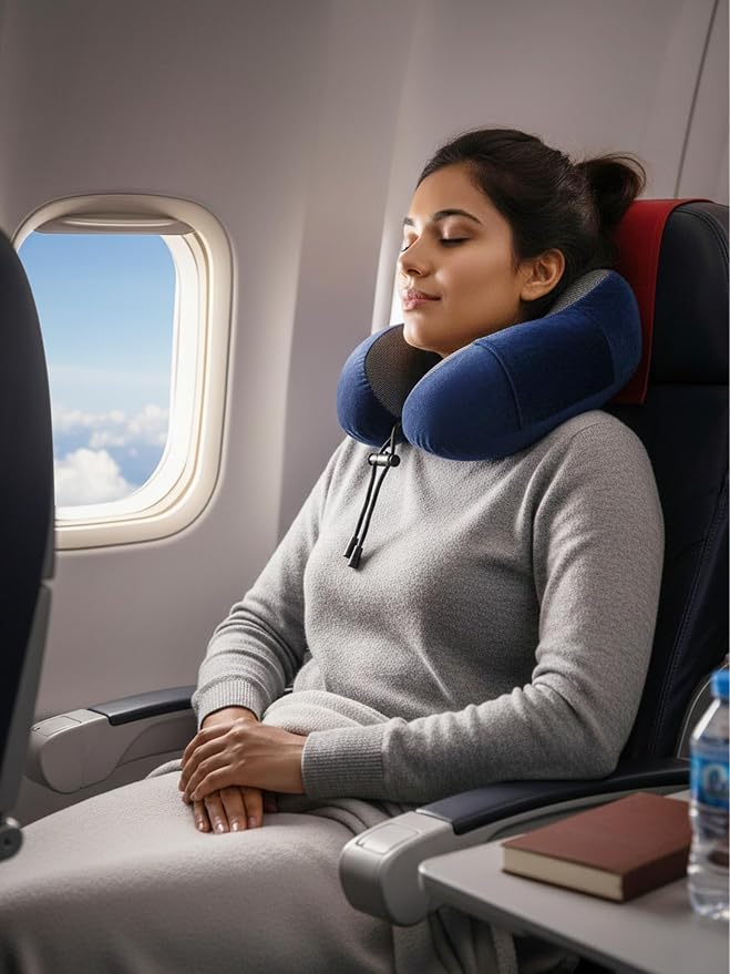 AtoZ Home Decor Memory Foam Travel Neck Support Pillow