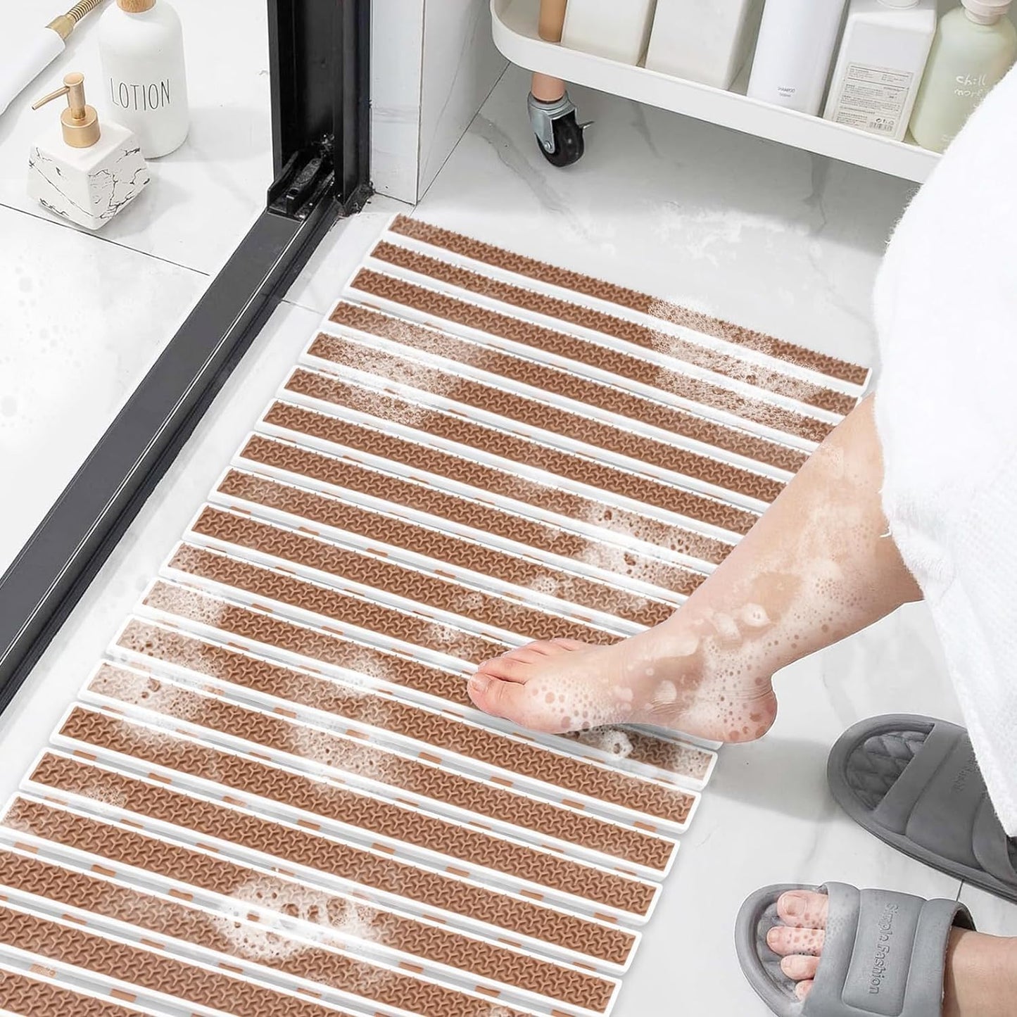 Non Slip Shower Mat to use in Shower and Bath Tub | Size -27x16 inches