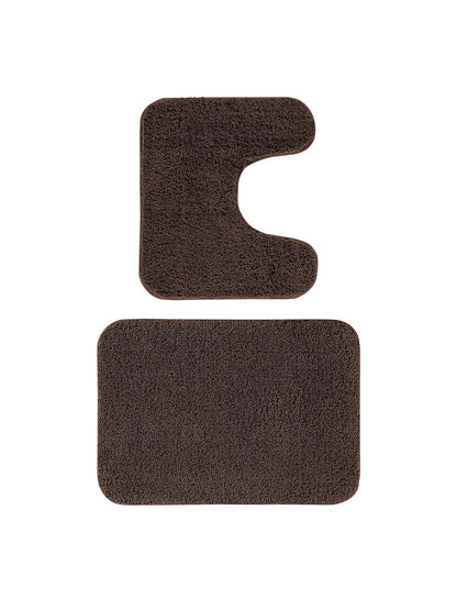 Super Absorbent Anti-Skid Soft Bath Mat & Contour Set | Set Of 2