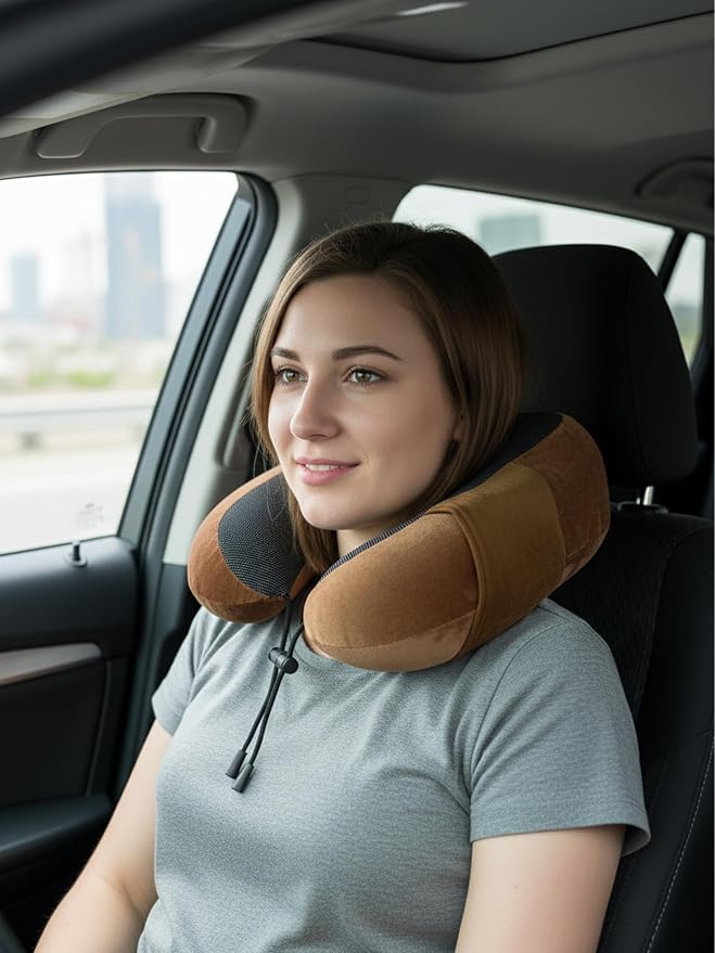 AtoZ Home Decor Memory Foam Travel Neck Support Pillow
