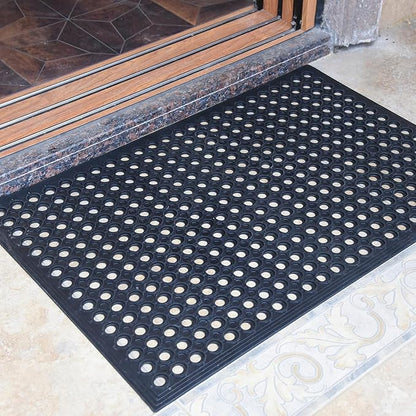 AtoZ Home Decor Hollow-Ring Rubber Drainage Mat (45x75 cm)