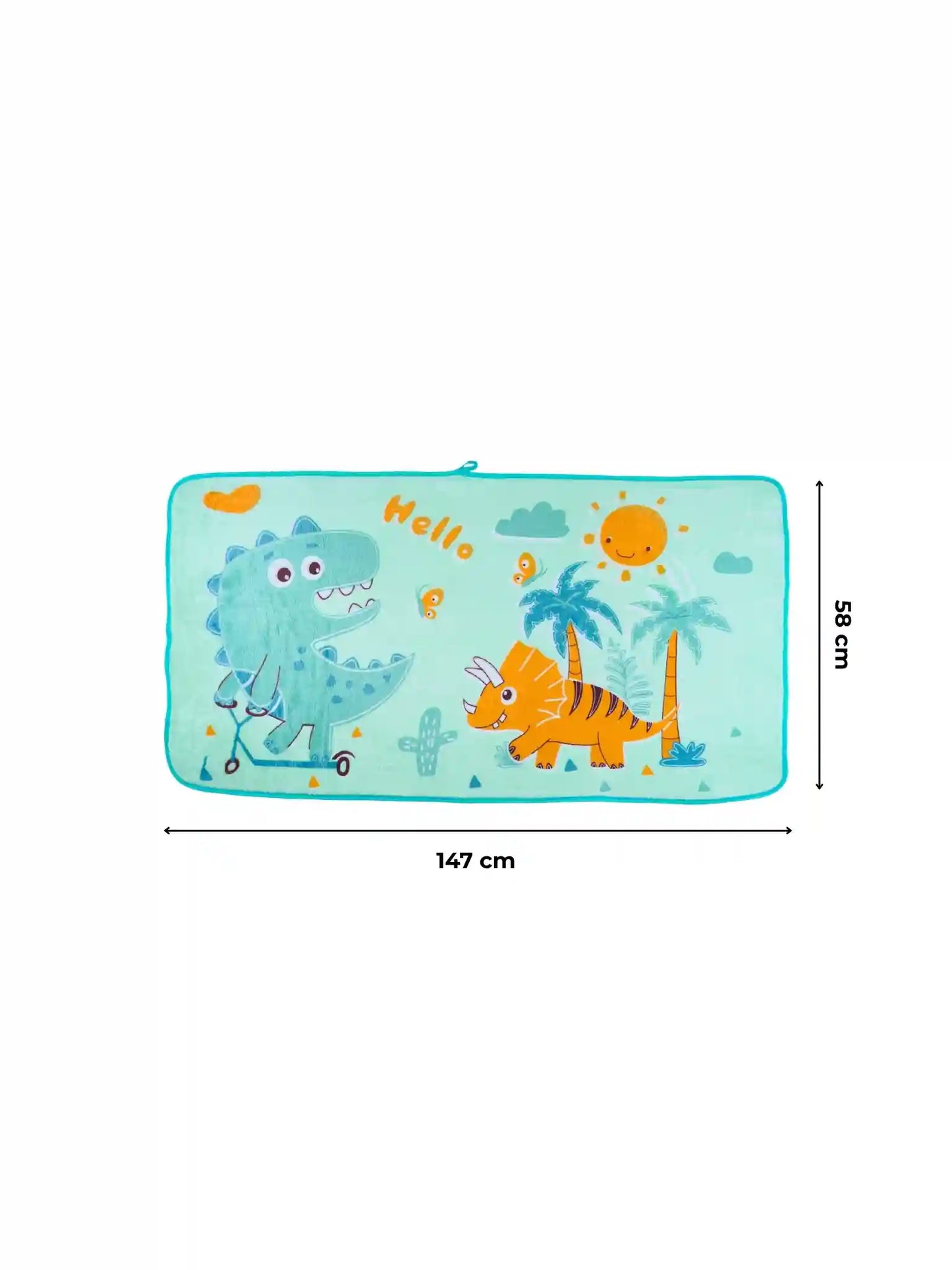 AtoZ Trendy Cartoon Kids Bath Towel | Soft & Absorbent (147 x 58 CM).