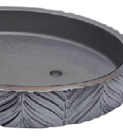 Charcoal Leaf Luxe Resin Soap Dish – Elegant & Textured Design