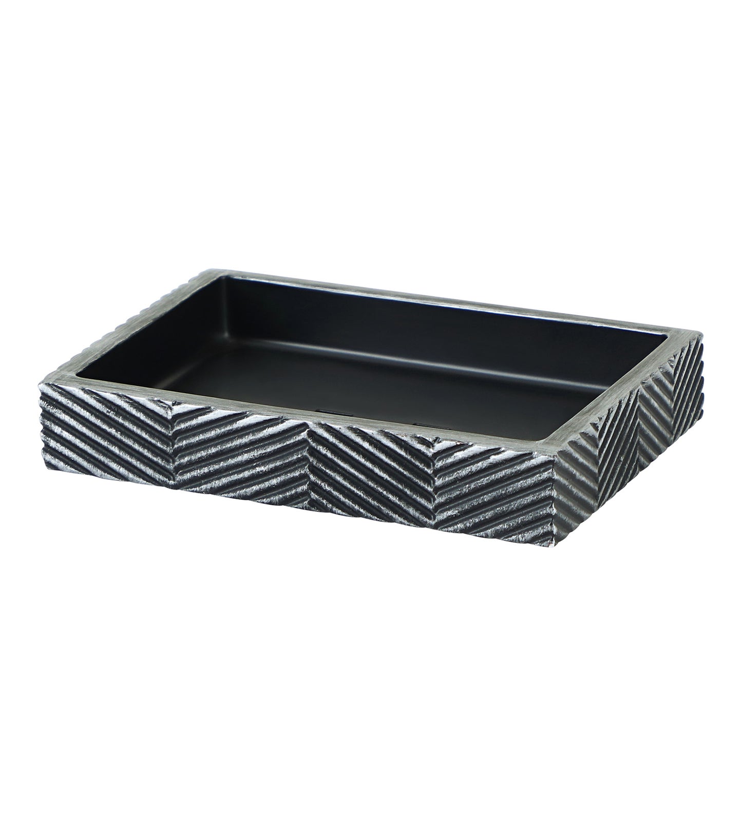 Modern Textured Resin Soap Dish with Drain Holes – Elegant & Functional