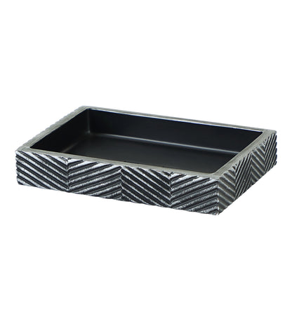Modern Textured Resin Soap Dish with Drain Holes – Elegant & Functional