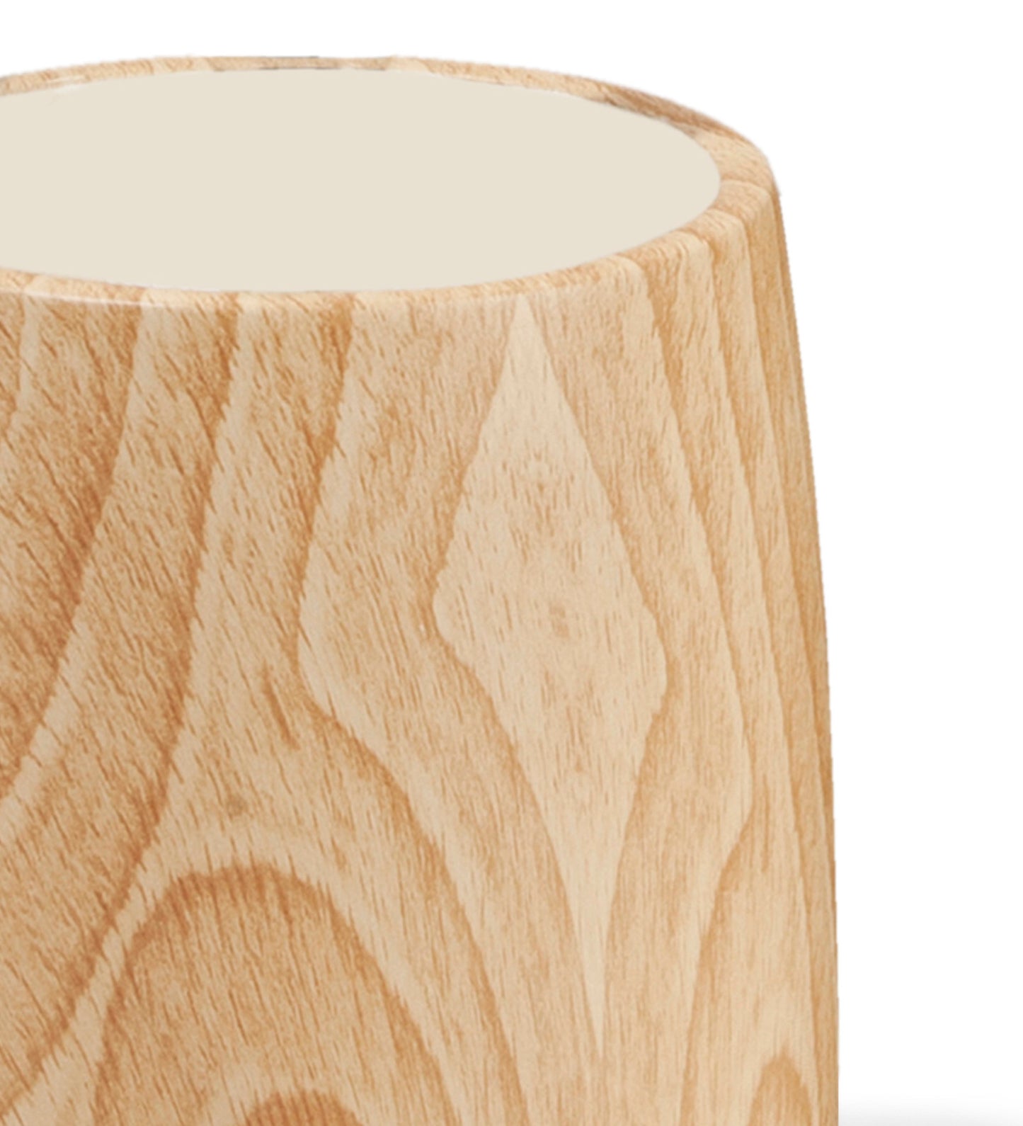 Neutral Toilet Brush Holder – Wood Texture, Stone Feel