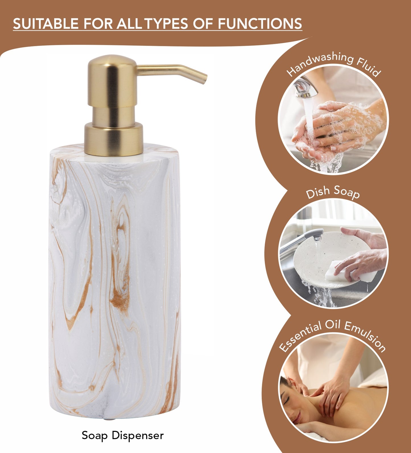 Luxe Aura Bath Set of 4 – Elegant Polyresin Bathroom Accessories