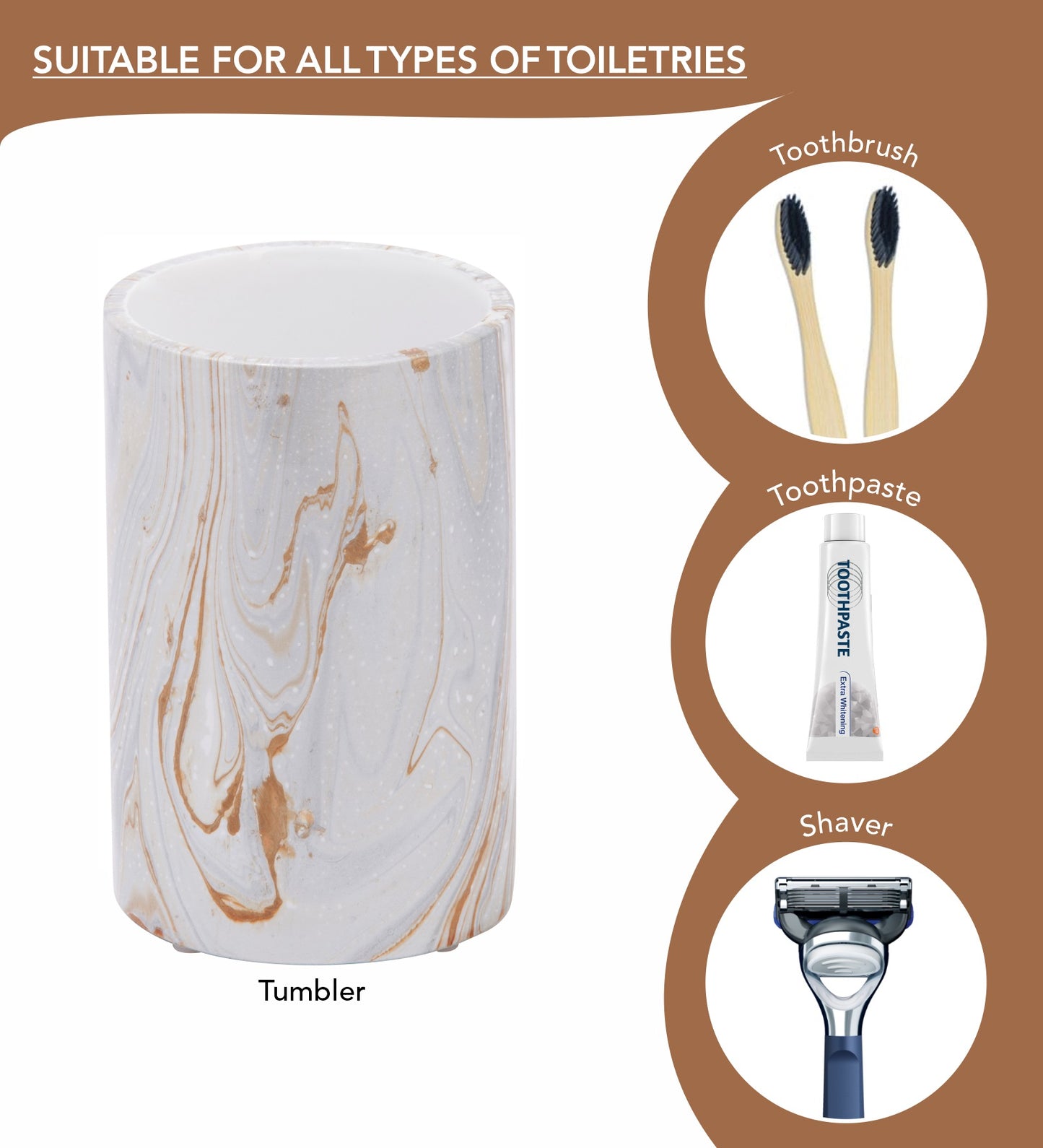 Luxe Aura Bath Set of 4 – Elegant Polyresin Bathroom Accessories