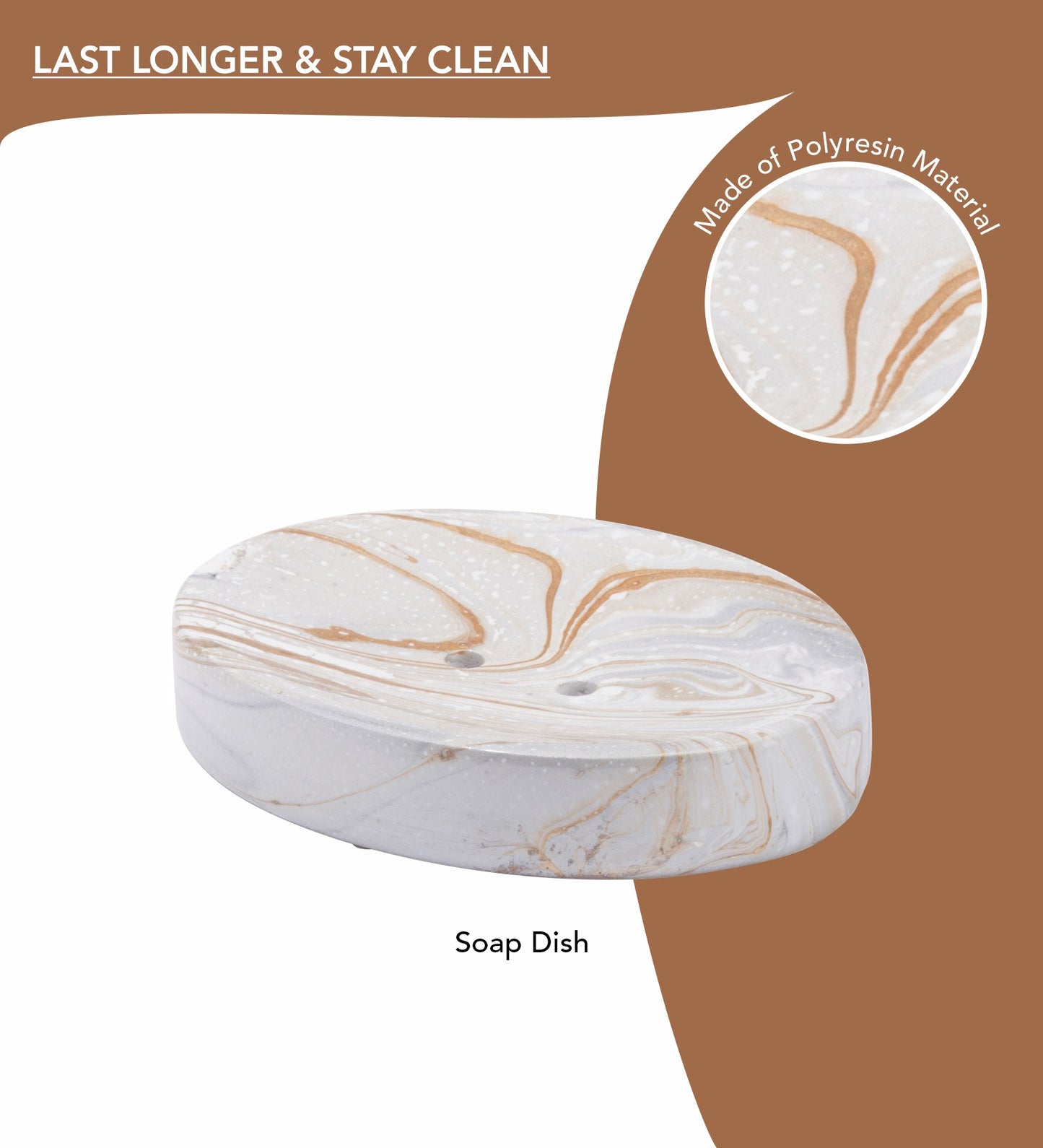 Luxe Aura Bath Set of 4 – Elegant Polyresin Bathroom Accessories