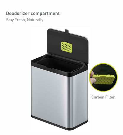 Refined Food Scrap Caddy with Hygienic Touch-Free Design – Elegant & Functional
