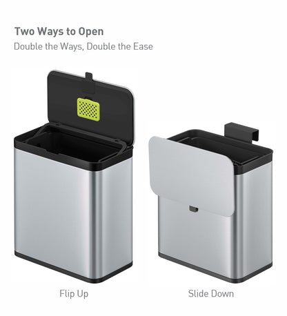Refined Food Scrap Caddy with Hygienic Touch-Free Design – Elegant & Functional